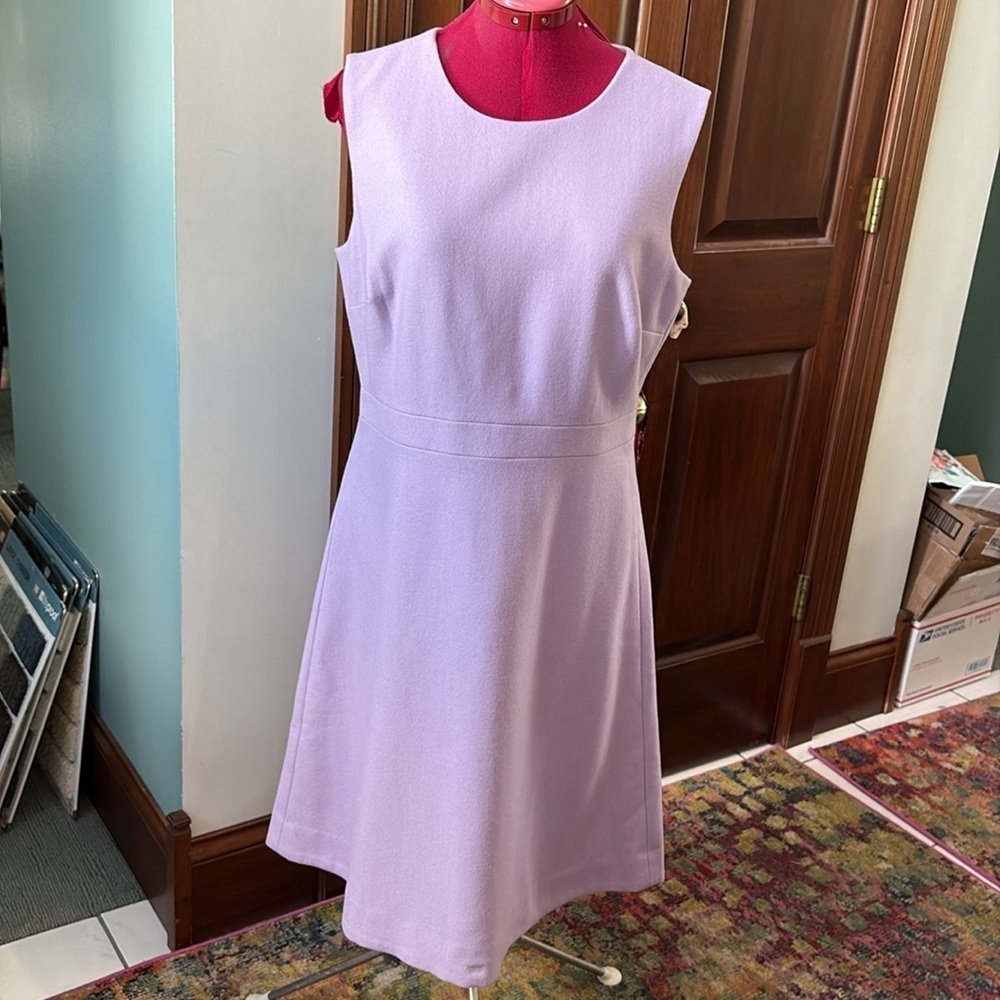J. Crew  Dress  Sheath  crewneck sleeveless  Wool/ Viscose  violet lavender  NWT